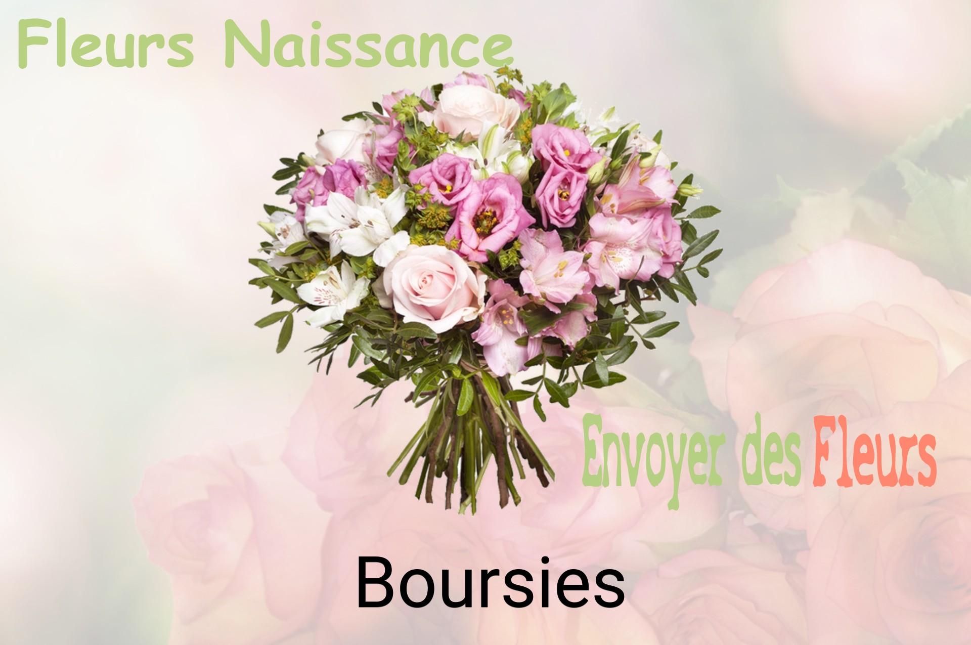 Bouquet de fleurs de naissance livré à Boursies